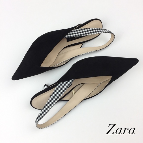 Zara Shoes - Zara Sz 39 US 8 Kitten Heel Suede Slingback